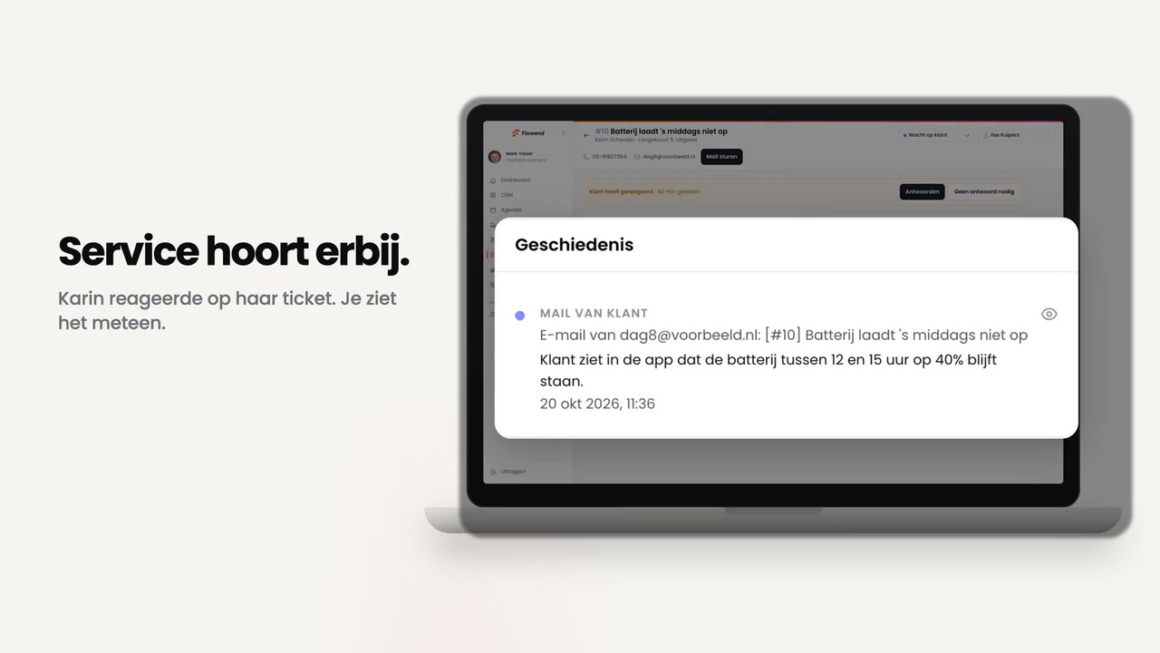 Beeld uit de demo Dashboard in actie