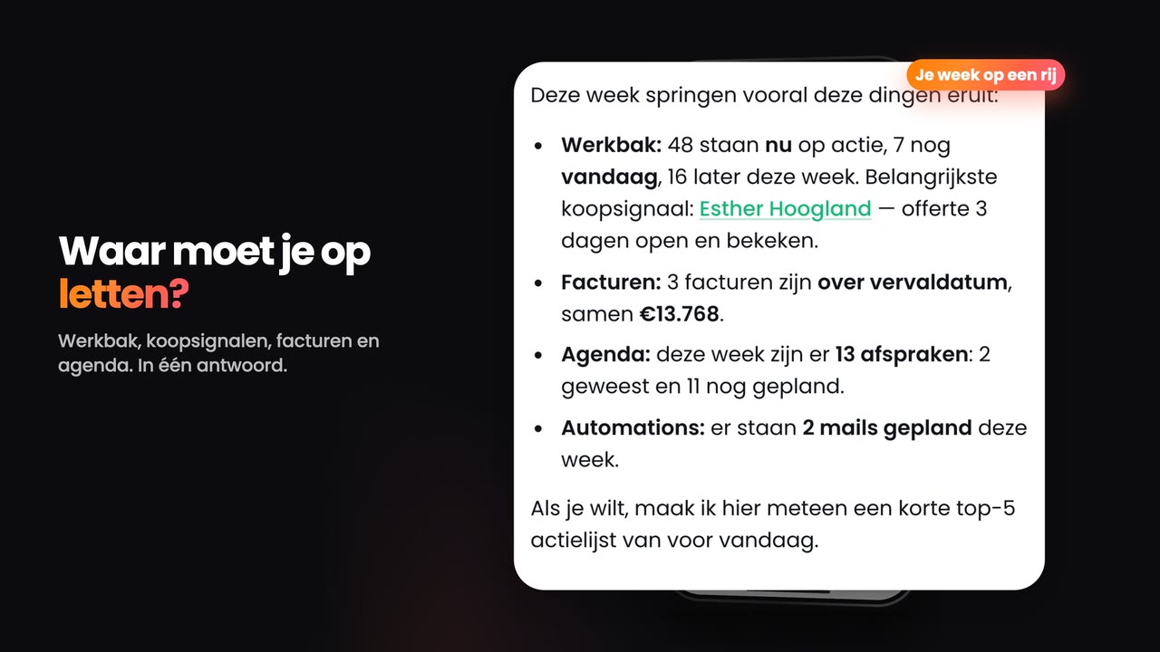 Beeld uit de demo Flow, je assistent